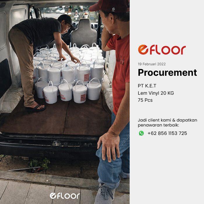 Proyek pemasangan lem vinyl EFLOOR 1
