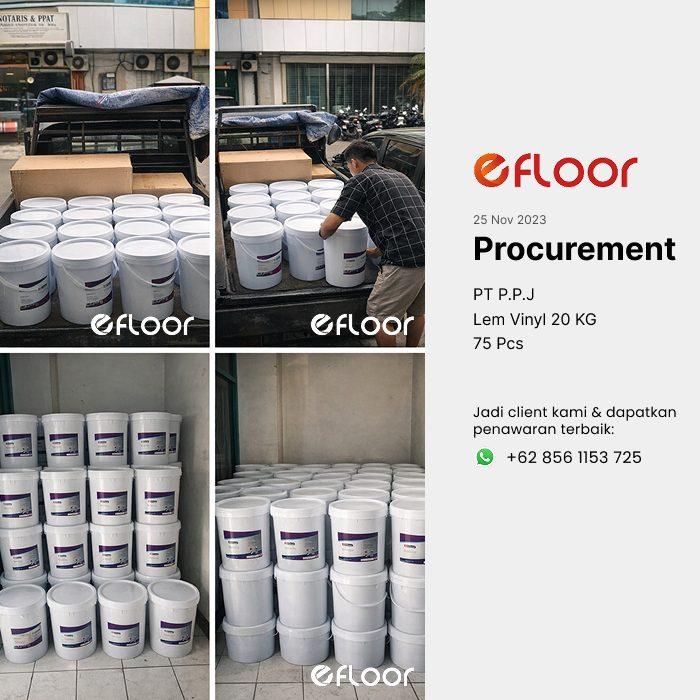 Proyek pemasangan lem vinyl EFLOOR 2