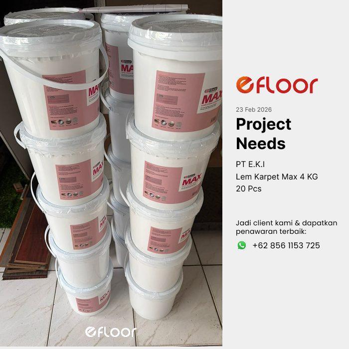 Proyek pemasangan lem vinyl EFLOOR 8